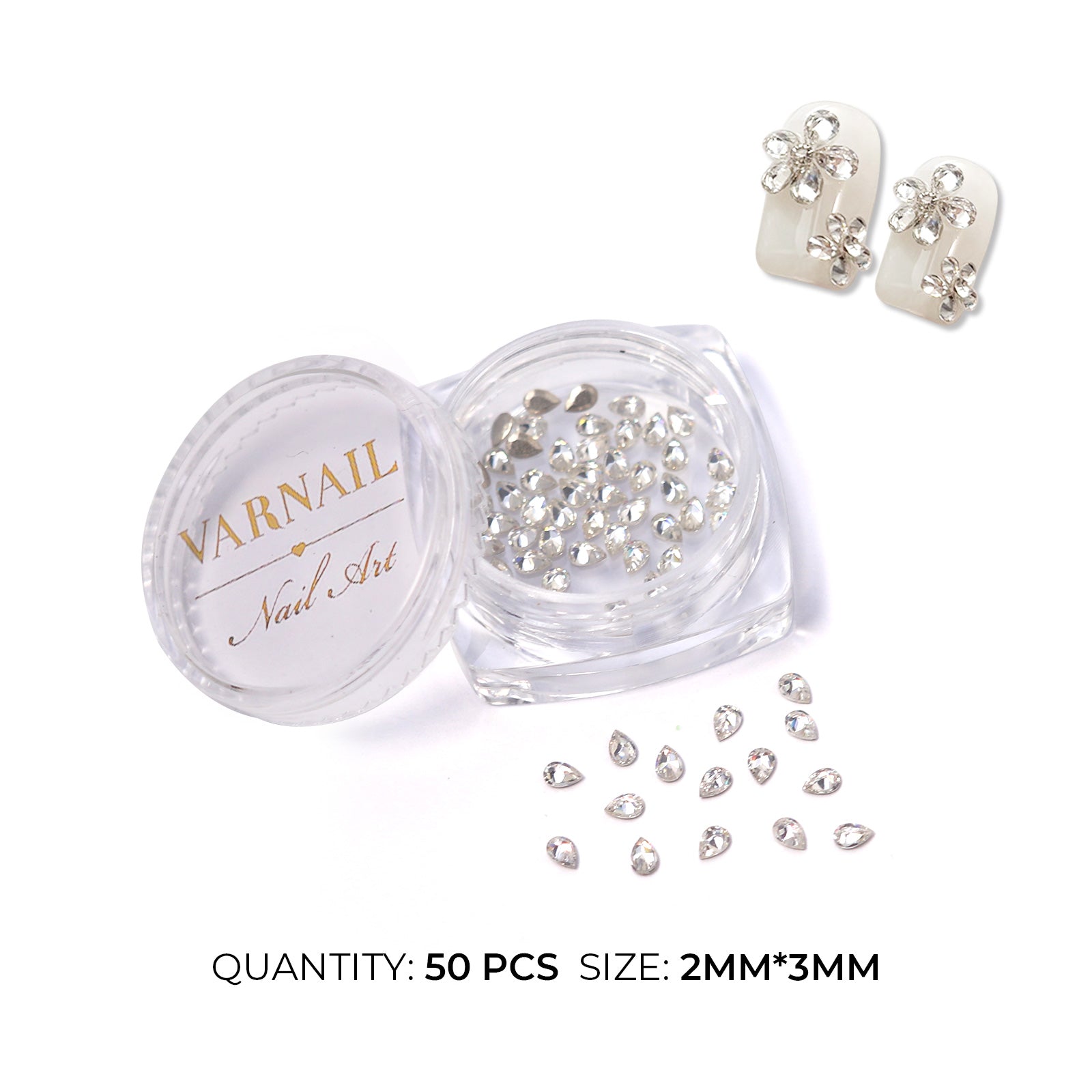 DIY Flower Nail Charm Rhinestone