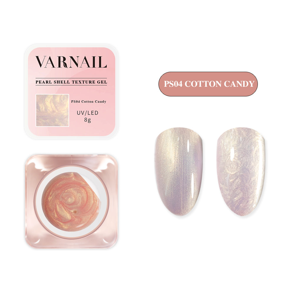 Pearl Shell Texture Gel Polish - PS04 Cotton Candy