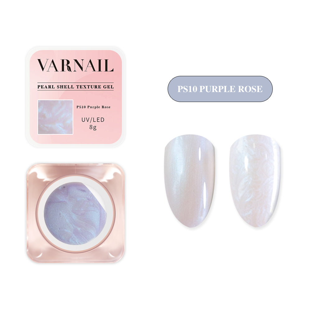 Pearl Shell Texture Gel Polish - PS10 Purple Rose