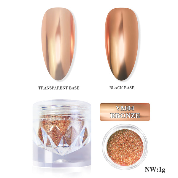 Shop Mirror Chrome Nail Powder - VM04 Bronze – VARNAIL