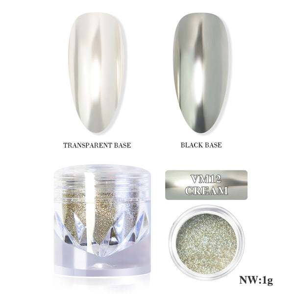 Shop VARNAIL Mirror Chrome Nail Powder - VM12 Cream