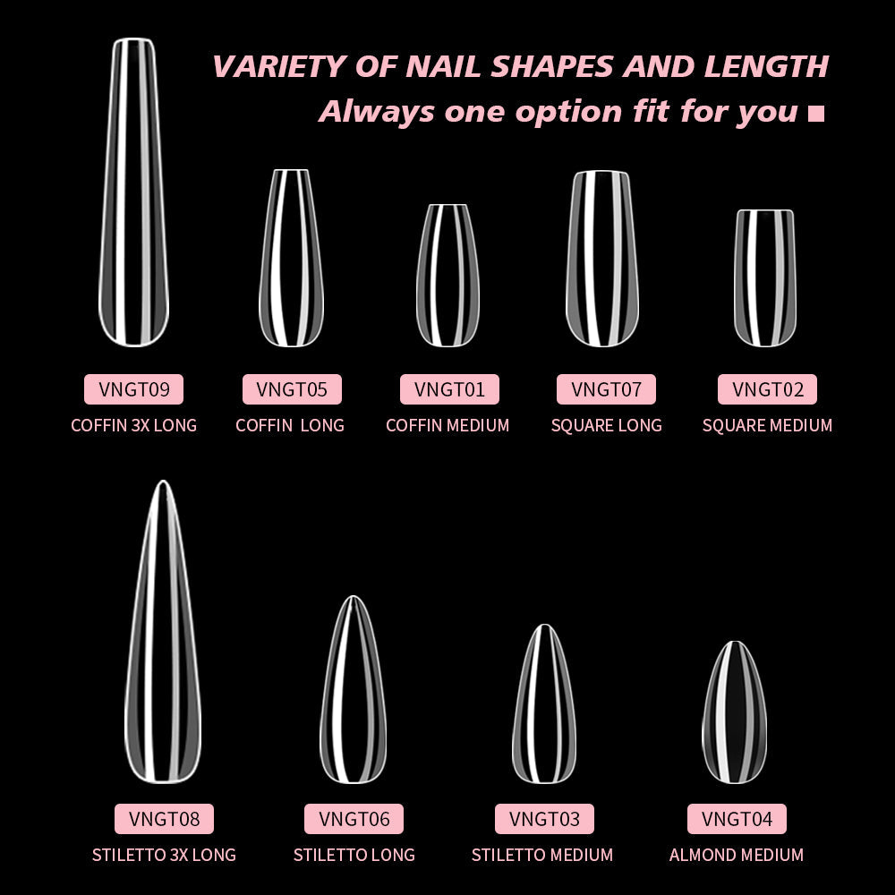 Soft Gel Nail Tips - Medium Square