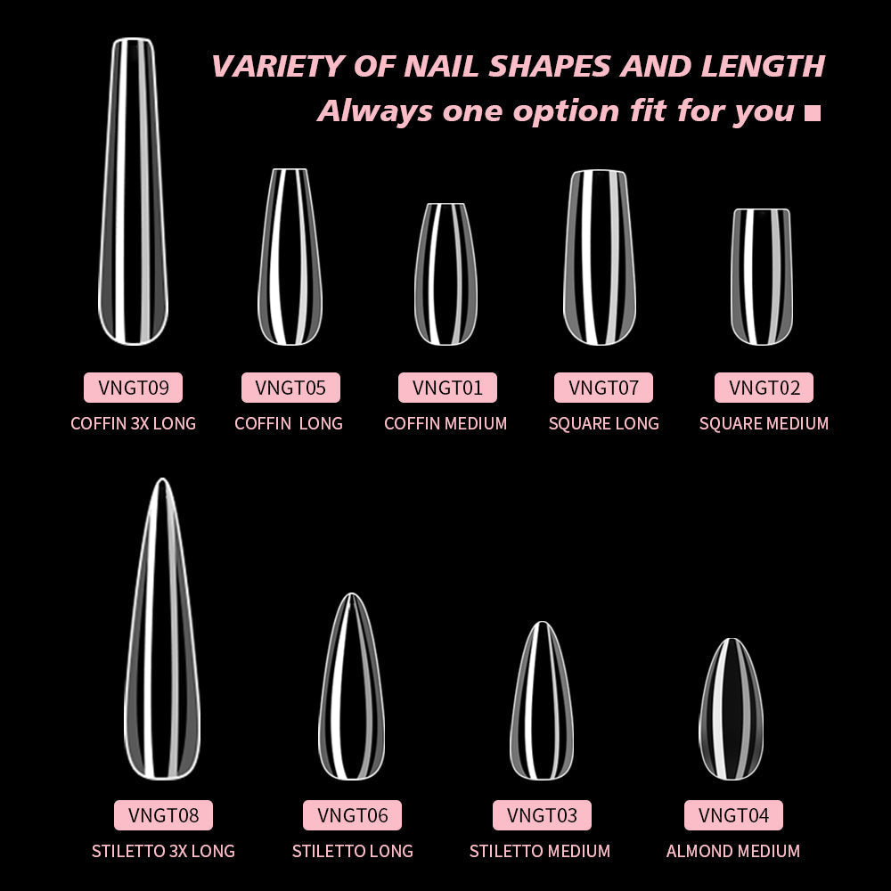 Soft Gel Tips - 3X Long Stiletto