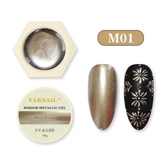 Mirror Metallic Nail Art Gel Polish - M01 Gold