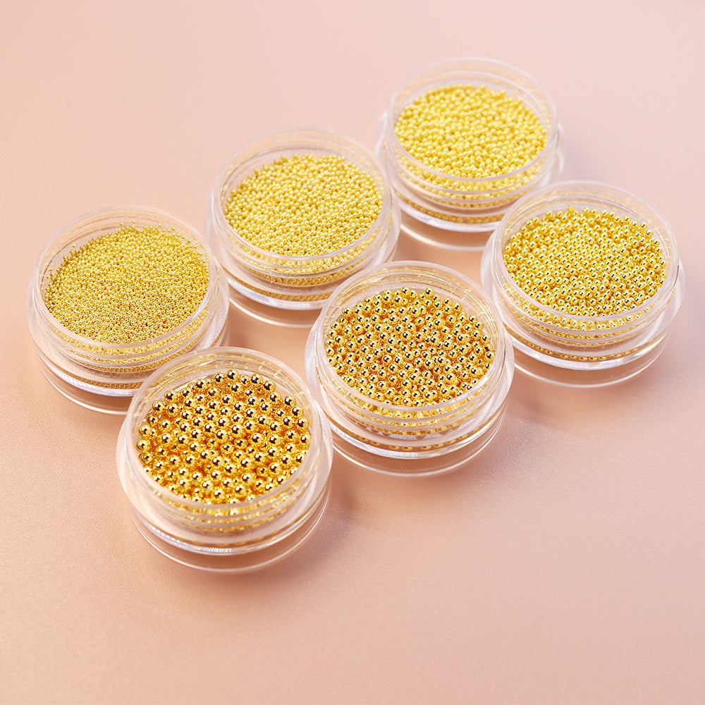 Metallic Caviar Beads - Gold (1.5 mm）
