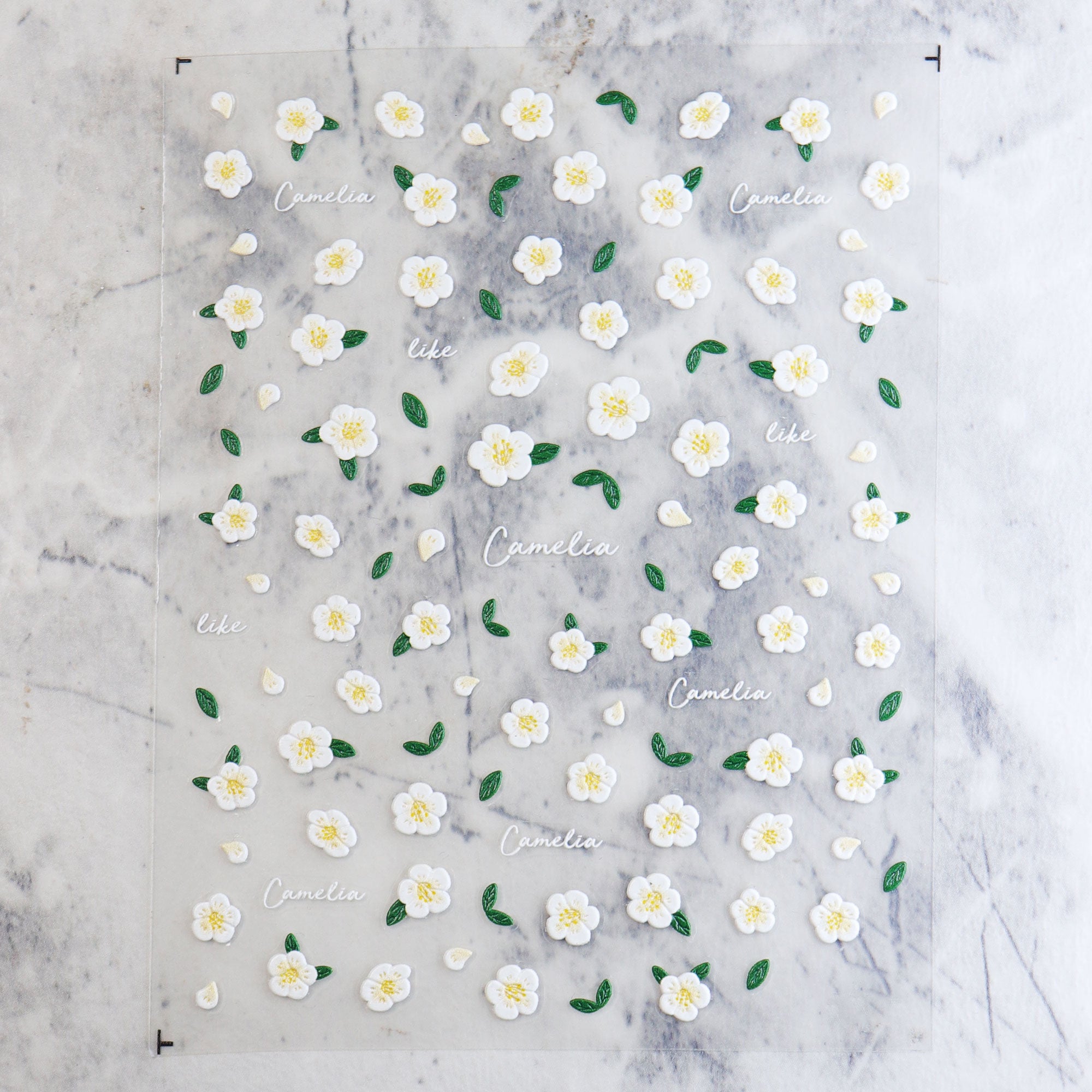 5D Nail Sticker - Camellia