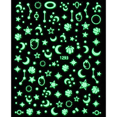 Nail Stickers - Glow in the Dark Star Moon & Butterfly