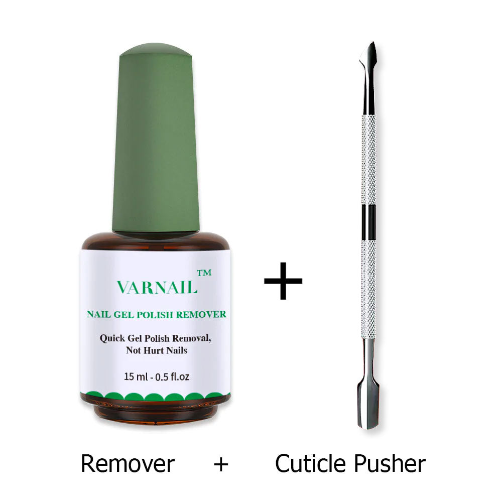 VARNAIL™ Gel Nail Polish Remover 15ml - Nail Remover with Pusher