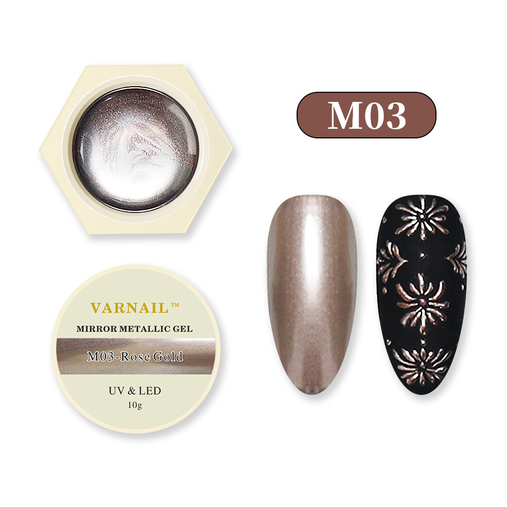 Mirror Metallic Nail Art Gel Set - M0104