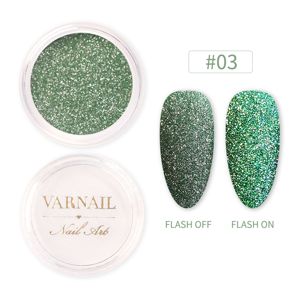 Reflective Nail Glitter - 03 Green