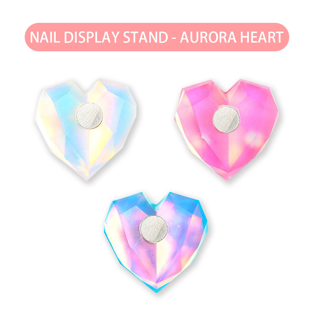 Nail Display Stand - Aurora Heart