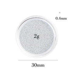 Micro Metallic Caviar Beads - Silver (0.4 mm）