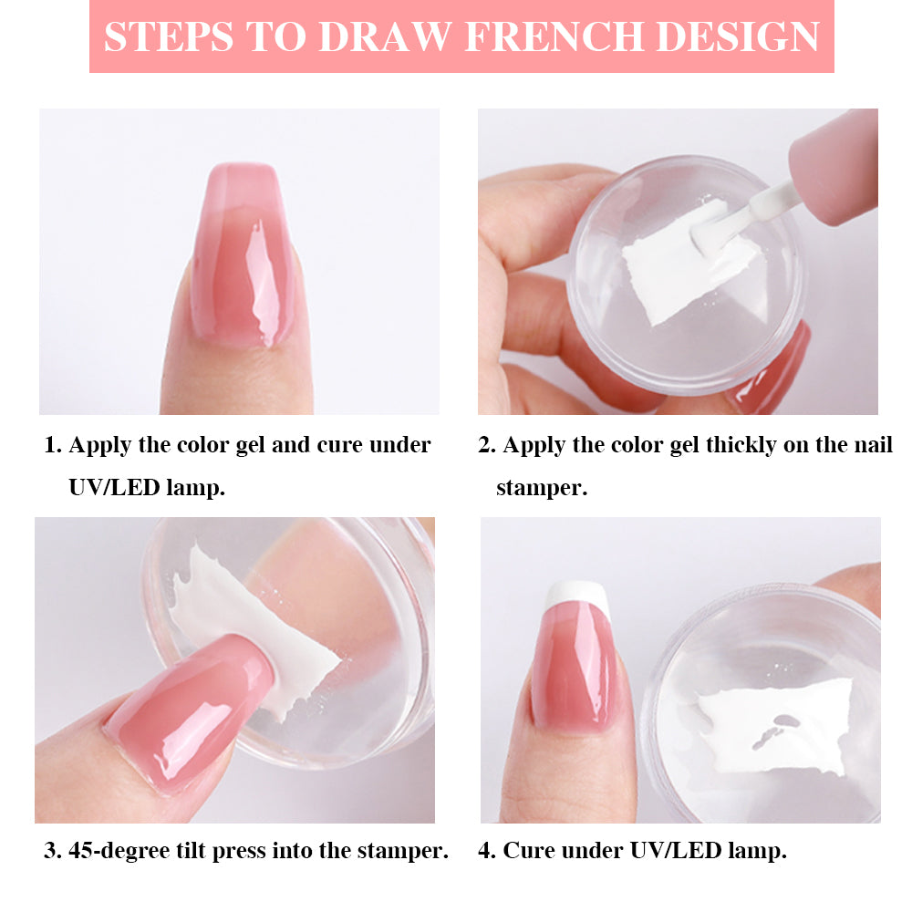 DIY nail tip stencil, french nail tool, homemade nail stamper