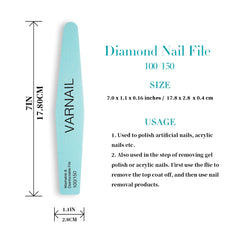 Diamond 100/150 Double-Sided Nail File (4 Pcs)