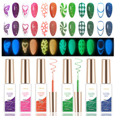 Luminous Neon Reflective Liner Gel Set