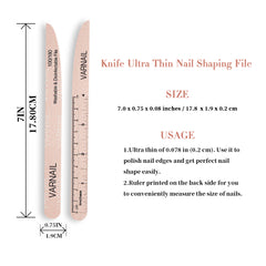 Knife 100/180 Ultra Thin Nail Shaping File (4 Pcs)