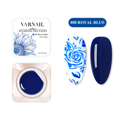 Stamping Gel Paint Polish - 08 Royal Blue