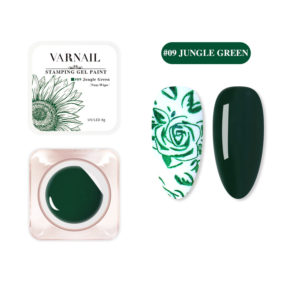 Stamping Gel Paint Polish - 09 Jungle Green