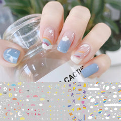 Nail Sticker - Rainbow Star Sky Cloud