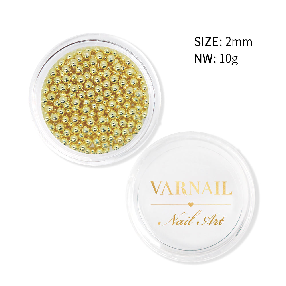 Metallic Caviar Beads - Gold (2 mm）