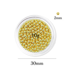 Metallic Caviar Beads - Gold (2 mm）
