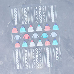 5D Nail Sticker - Sweater #04