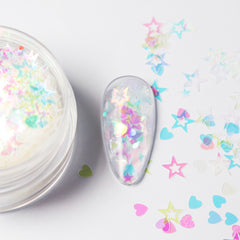 Nail Art Glitter Mixes - NG001 Rainbow Star