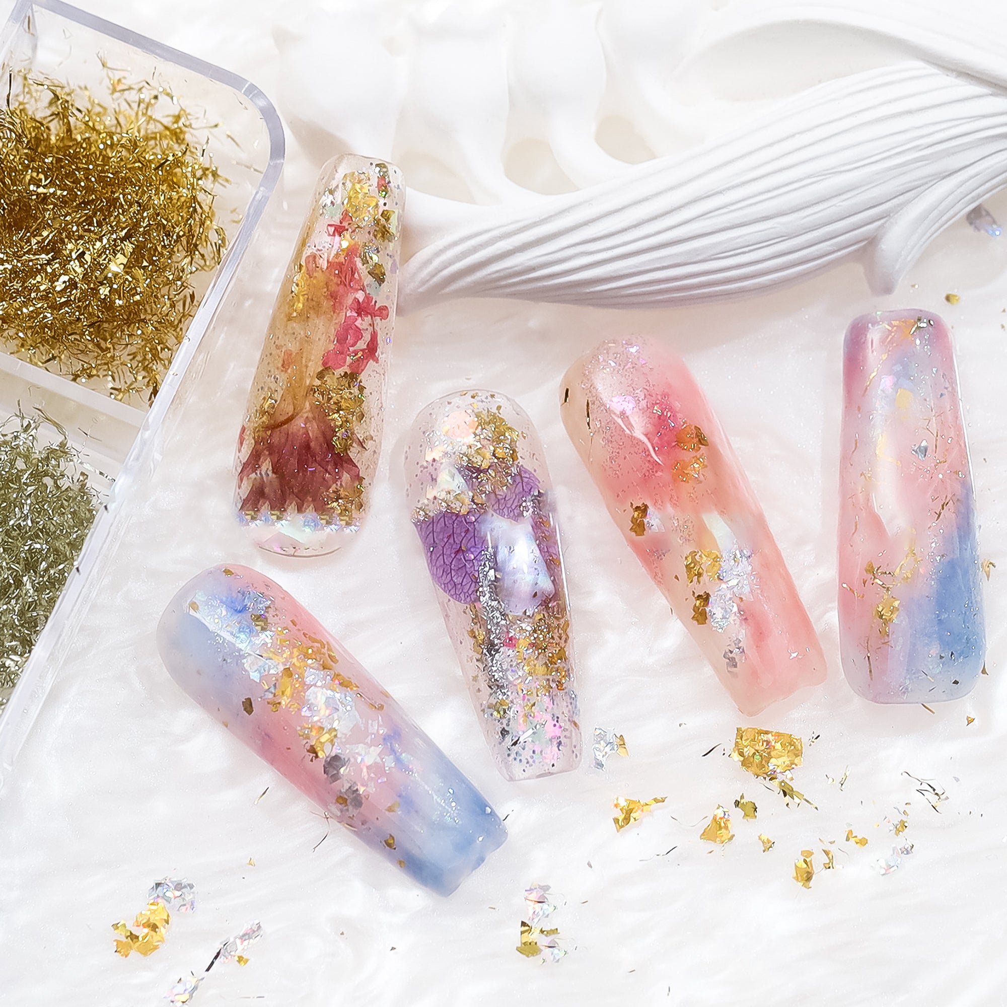 Pro Glitter Foil Flakes Nail Art Kit