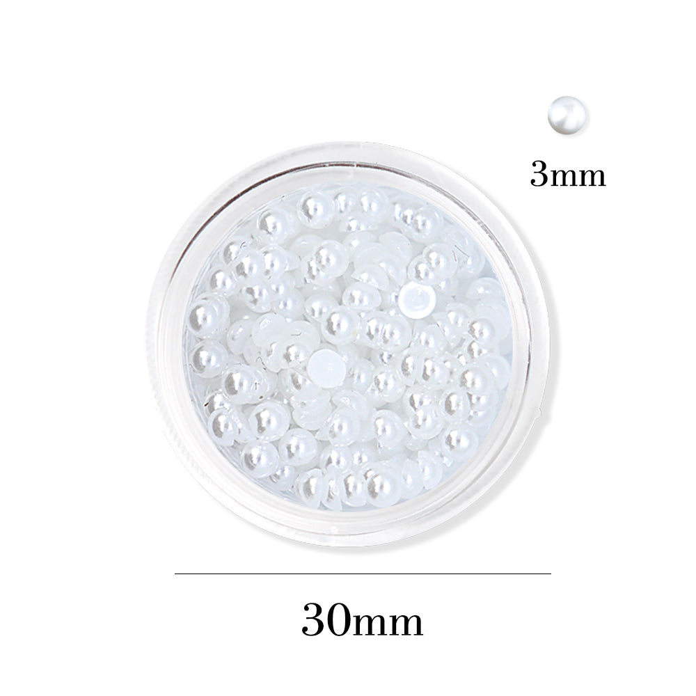 Flat Back Pearls - 3 mm