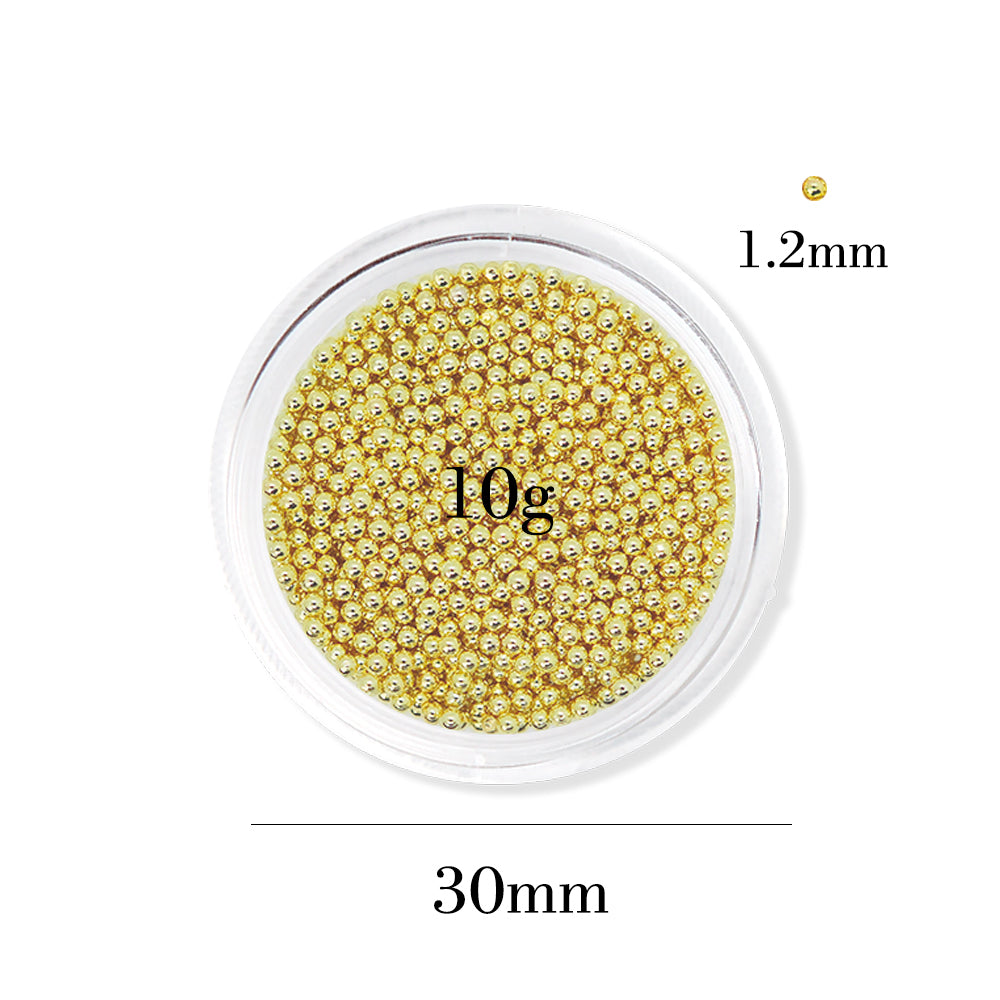 Metallic Caviar Beads Set - Gold