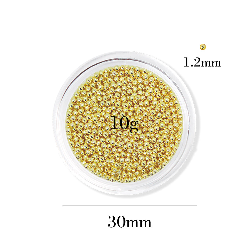 Metallic Caviar Beads Set - Gold
