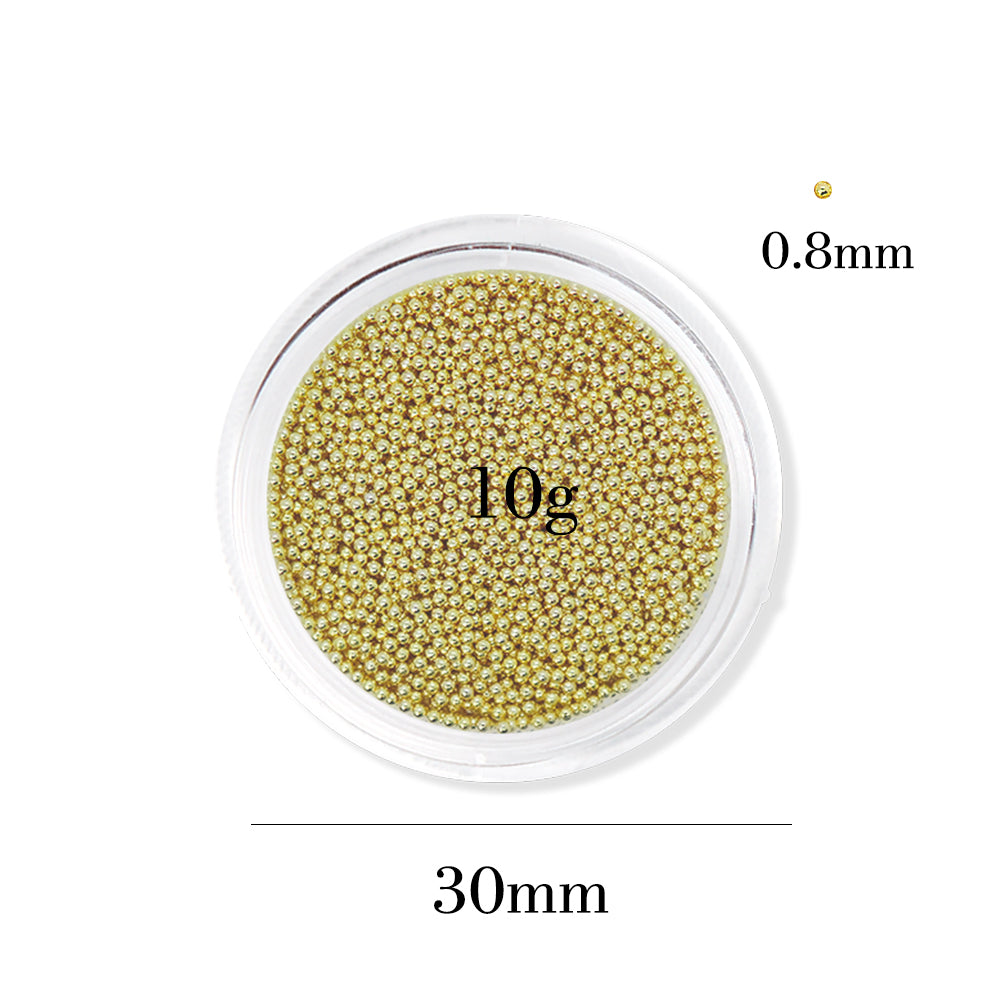 Metallic Caviar Beads - Gold (0.8 mm）