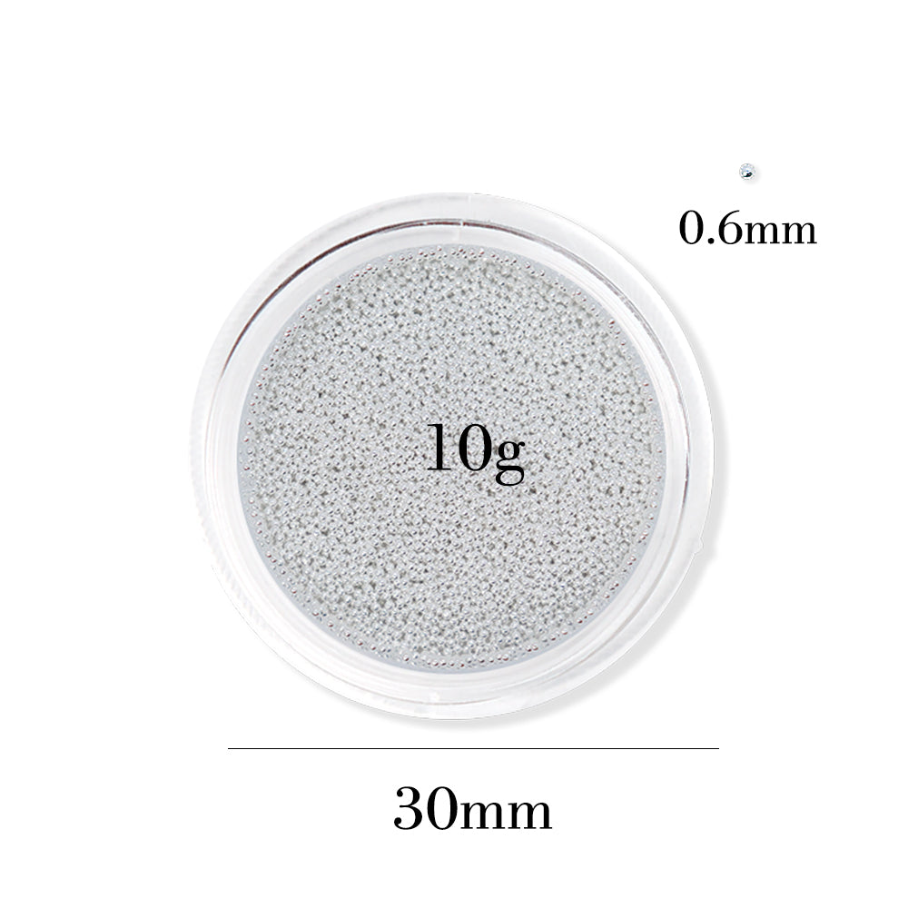 Metallic Caviar Beads - Silver (0.6 mm）