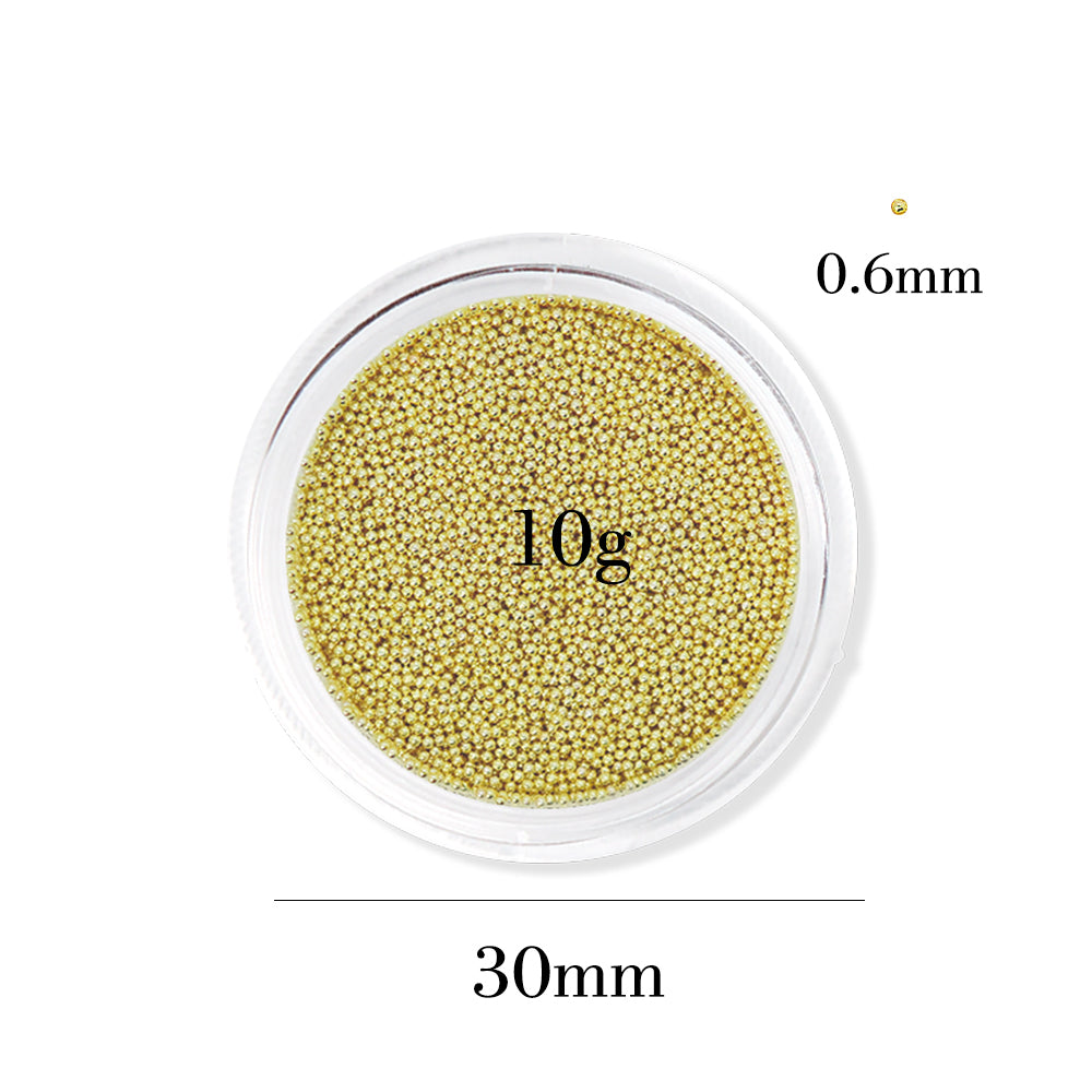 Metallic Caviar Beads Set - Gold