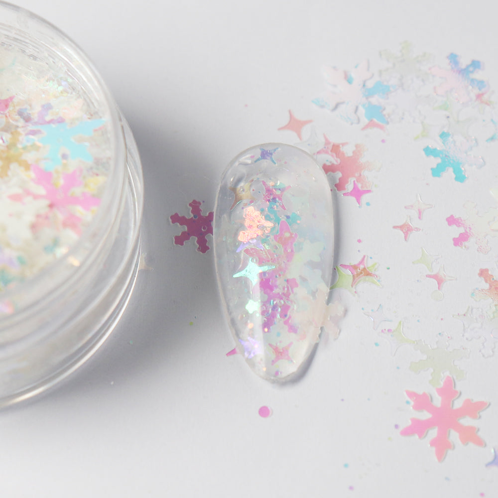 Nail Art Glitter Mixes - NG010 Snow Fairy
