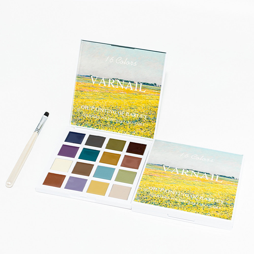 16 Colors Solid Gel Polish Palette - OIL PAINTING OF BARLEY