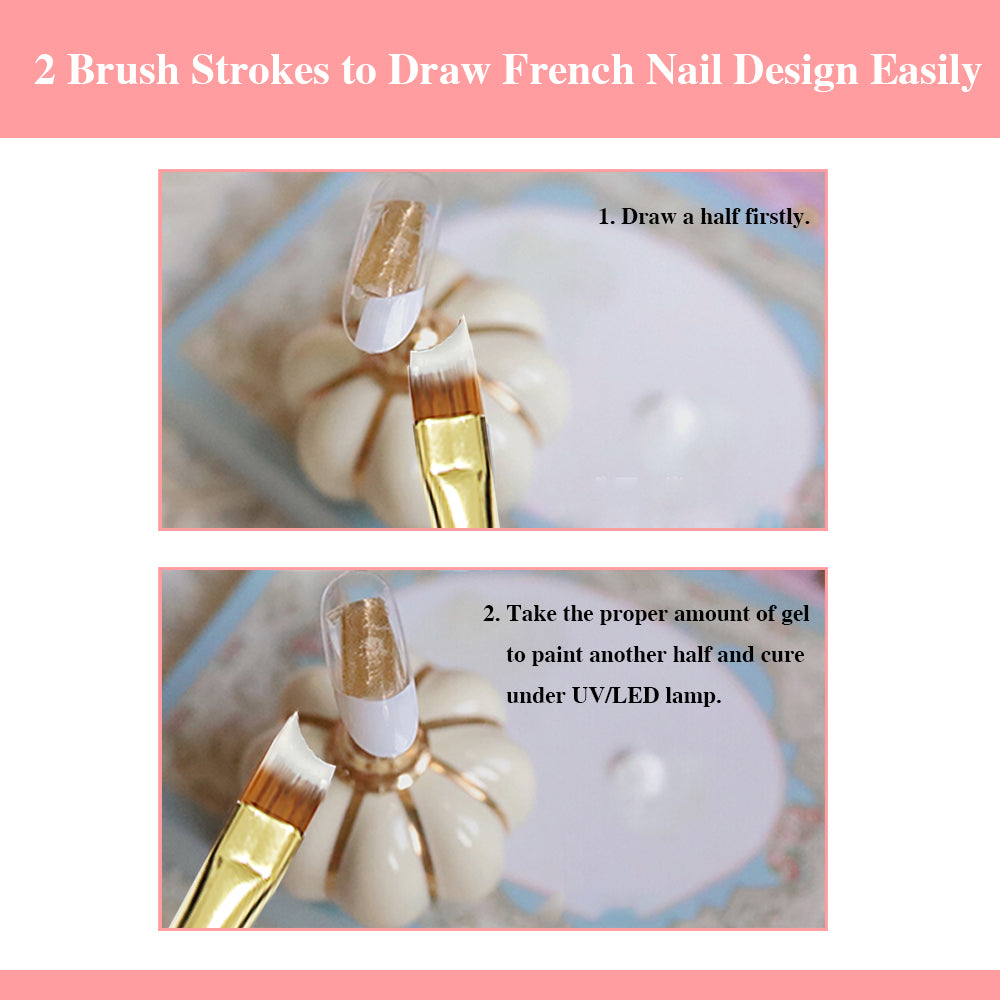 Nail Bevel French Brush Nail Art Tools - NT1020-04
