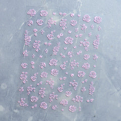 5D Nail Sticker - Pink Rose