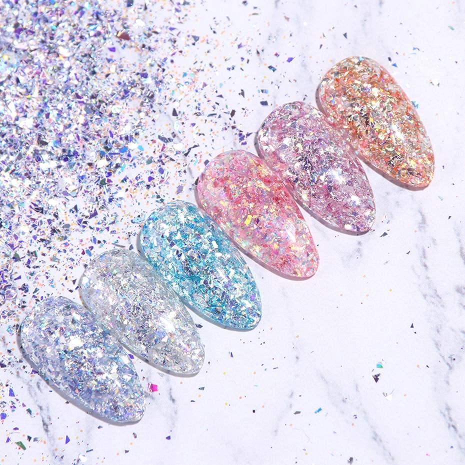 Shiny Nail Glitters Sequins 6 Colors/Set VN152117