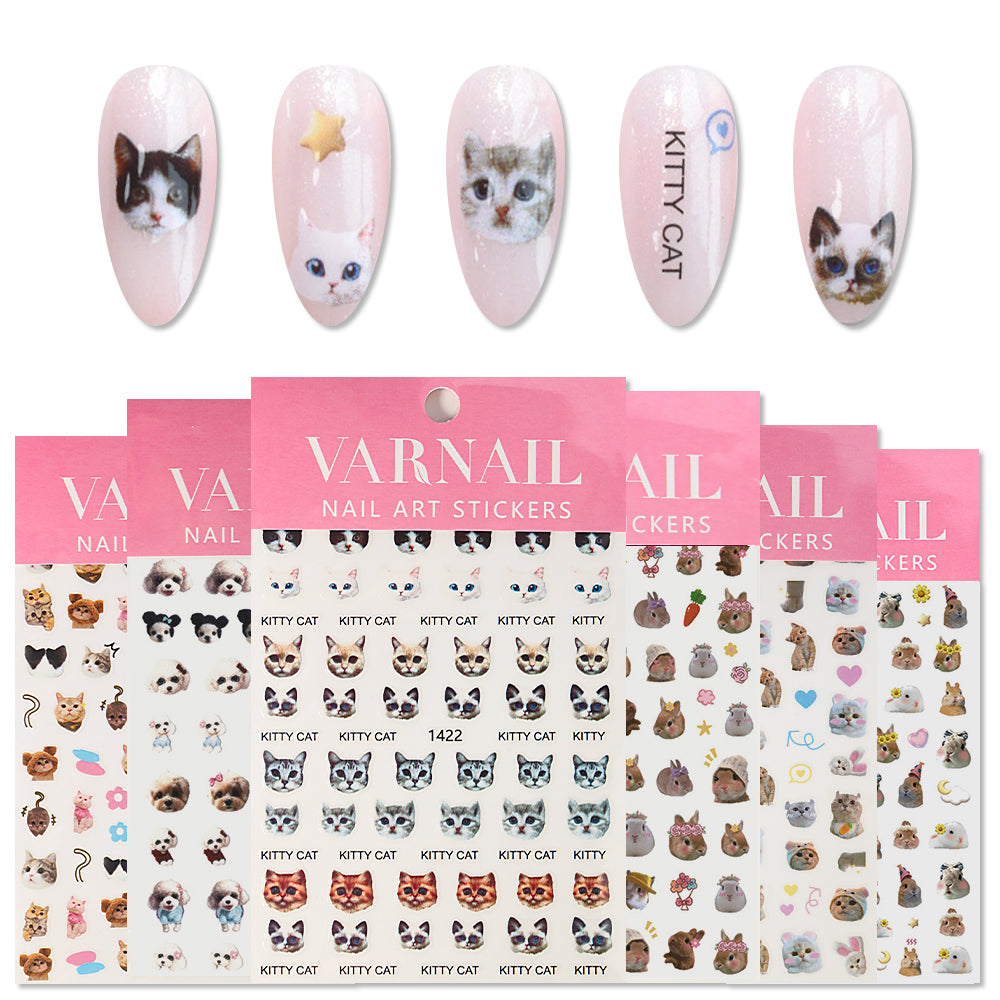 Nail Stickers - Cat & Rabbits
