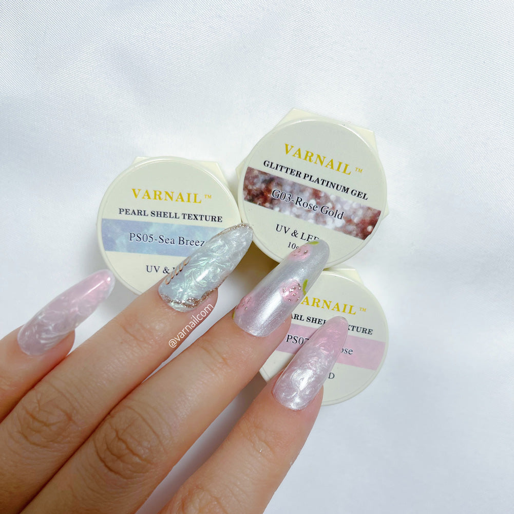Pearl Shell Texture Gel Polish - PS01 Pearl White