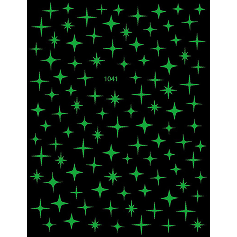 Nail Stickers - Glow in the Dark Star Heart