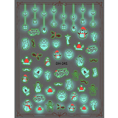 Nail Stickers - Glow in the Dark Christmas