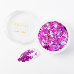 Nail Art Glitter - NG011 Holo Pink Butterfly