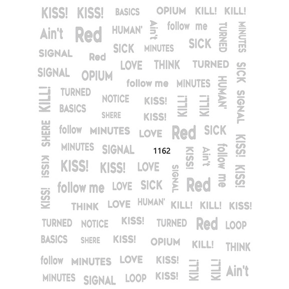 Nail Stickers - English Letter Words