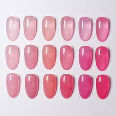 6 Colors Jelly Gel Polish Set - S14 Iced Peach