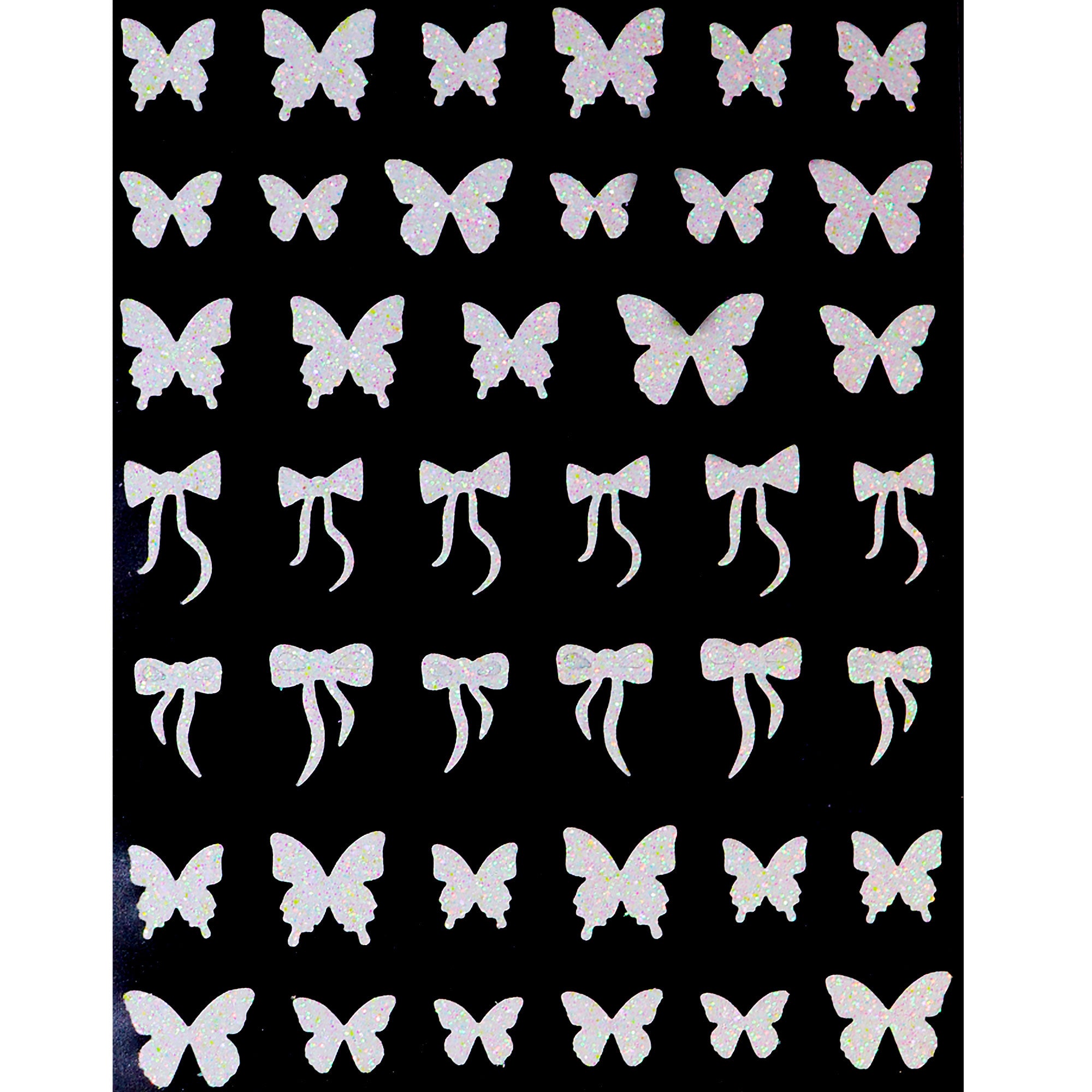 Nail Sticker - Colorful White