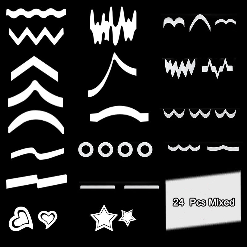 Nail Stickers Stencils - French Manicure DIY Nail Art
