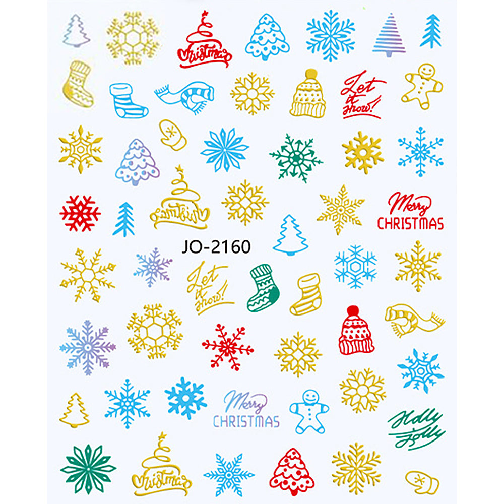 Nail Stickers - Colorful Christmas