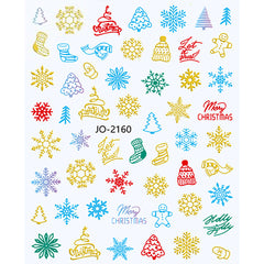 Nail Stickers - Colorful Christmas